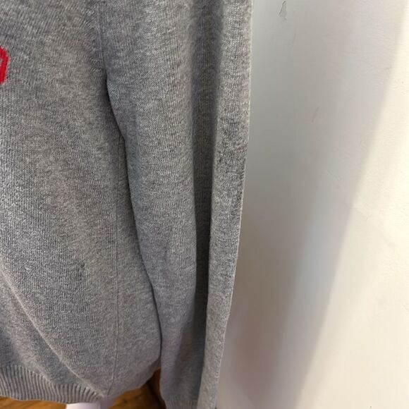 Rebecca Minkoff cotton long sleeve gray “heartbreaker” sweater Size XS EUC - Picture 5 of 10